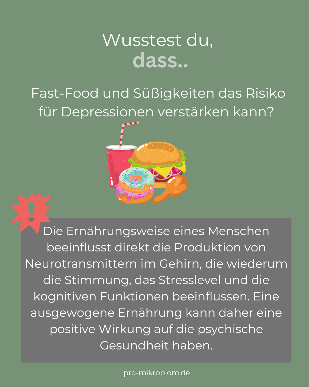 Fast Food und Depressionen